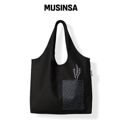 BUBILIAN FLORA 肩背包_Tote Black MUSINSA韩国官网直邮进口