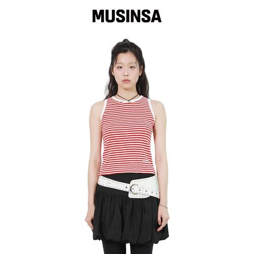 PIECE MAKER PUNCHING STRIPE TANK TOP（红色）韩国官网直邮进口
