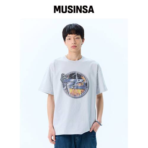 CRITIC BURNING BLADE T恤 灰色 MUSINSA韩国官网直邮进口