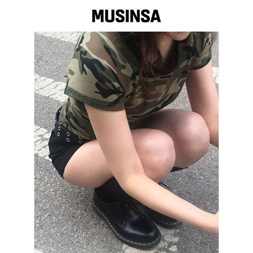 CHICKS 卡莫修身基础款T恤 卡其色 MUSINSA韩国直邮官方正品
