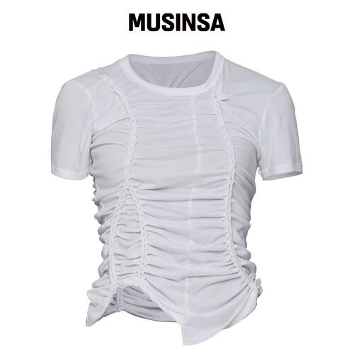FLAREUP 手工扭绞T恤 (FL-119_White) MUSINSA韩国官网直邮进口