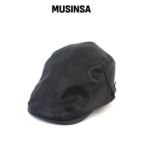 UNIVERSAL CHEMISTRY 硬皮黑色侧带猎帽 MUSINSA韩国直邮官方正品