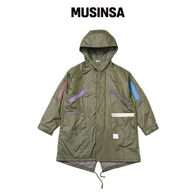 STIGMA ZIPPER OVERSIZED FISHTAIL PARKA KHAKI韩国官网直邮进口