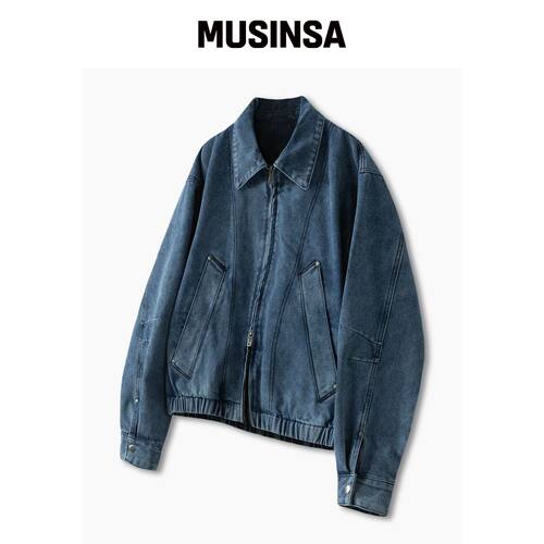 DIMITRI BLACK 2WAY cropped denim jacket_浅靛韩国官网直邮进口