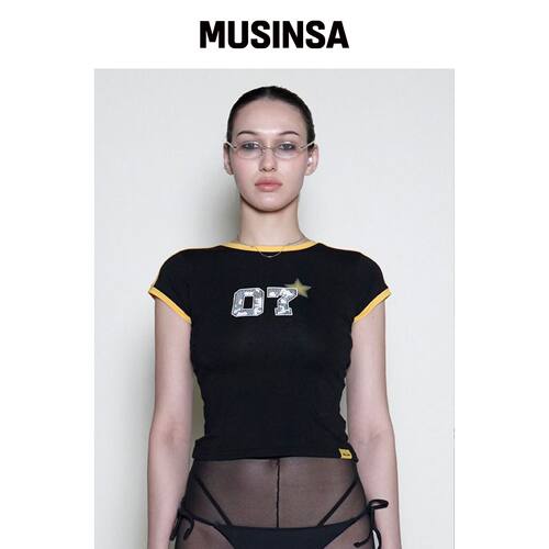 HILLDA 07丝袜 slim T [VLACK] MUSINSA韩国官网直邮进口