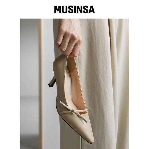 SAPPUN LINI 蝴蝶结浅口高跟鞋 (5/7cm) MUSINSA韩国直邮官方正品