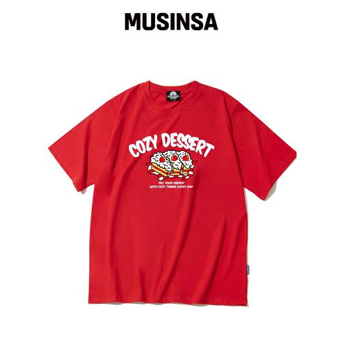 TRIPSHION Cozy Cake 图案T恤 - RED韩国官网直邮进口MUSINSA