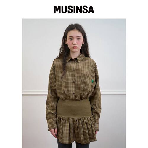 NOCONTENT 270. 复古格纹衬衫 _ OLLY MUSINSA韩国官网直邮进口
