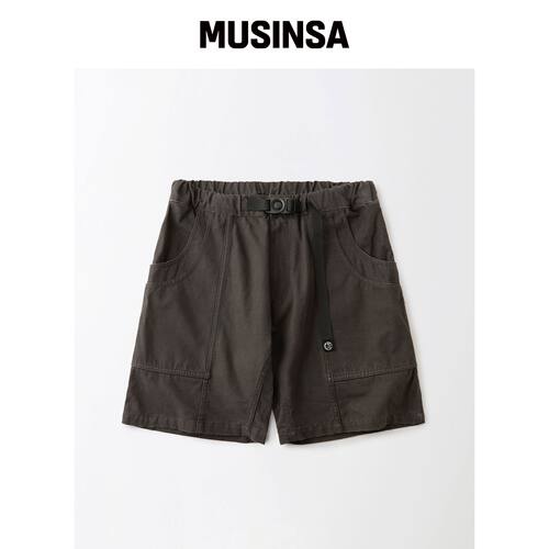 OUTSTANDING CANVAS CLIMBING BELTED SHORTS_炭韩国官网直邮进口