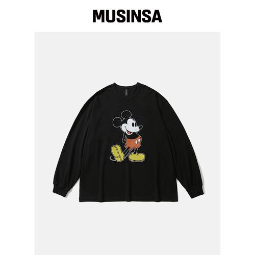 MOIF [SS26] CLASSIC MICKEY L/S TEE (Ｍ) / 黑韩国官网直邮进口