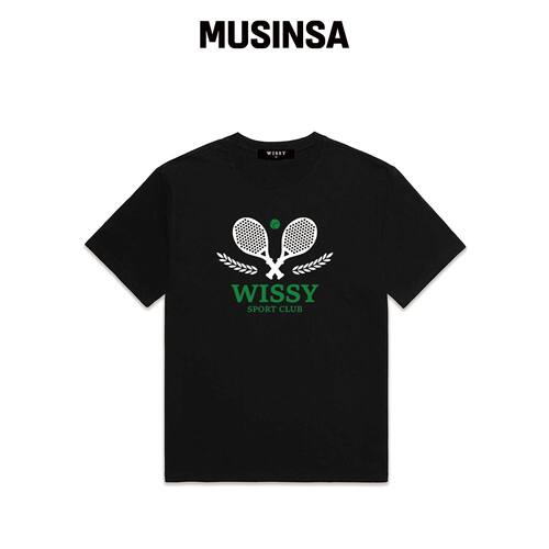 WISSY SPORT CLUB 短袖T恤 (WS017) 黑色 MUSINS韩国官网直邮进口