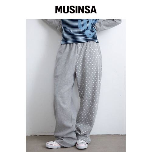 ISTKUNST DOT COMBI裤_GREY(IK2FFFPA01A) MUSIN韩国官网直邮进口