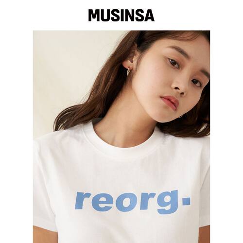 REORG PRINTING WOMAN T-SHIRTS WHITE韩国官网直邮进口