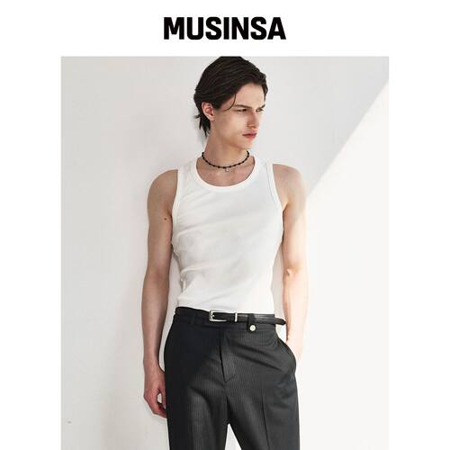 KINETO SLEEK RIBBED SLEEVELESS TOP_WHITE MUS韩国官网直邮进口