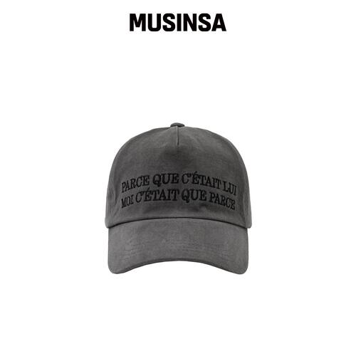 MISEKISEOUL MEN Parce que 棒球帽 炭灰色 MUSI韩国官网直邮进口
