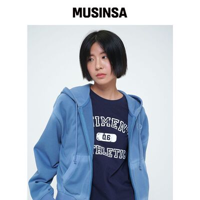UNIVERSE GARMENT UG裂纹修身女T恤_NAVY韩国官网直邮进口MUSINSA