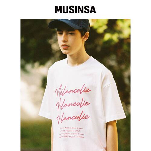 CONICHIWA BONJOUR FRNCH T恤（WHITE/PINK） MU韩国官网直邮进口
