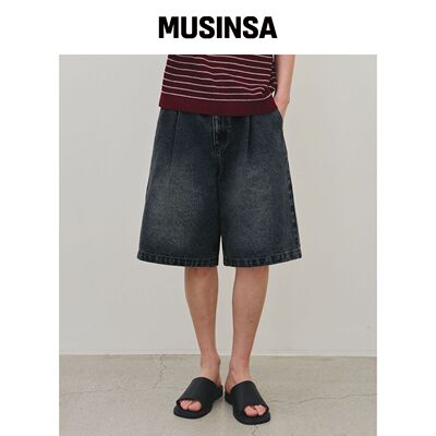 ROTEMBER 水洗百慕大牛仔裤 [复古蓝] MUSINSA韩国官网直邮进口