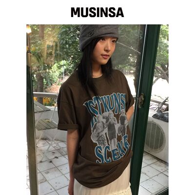 ISTKUNST SCENE BAND T恤_棕色(IK2EMMT510A) MU韩国官网直邮进口