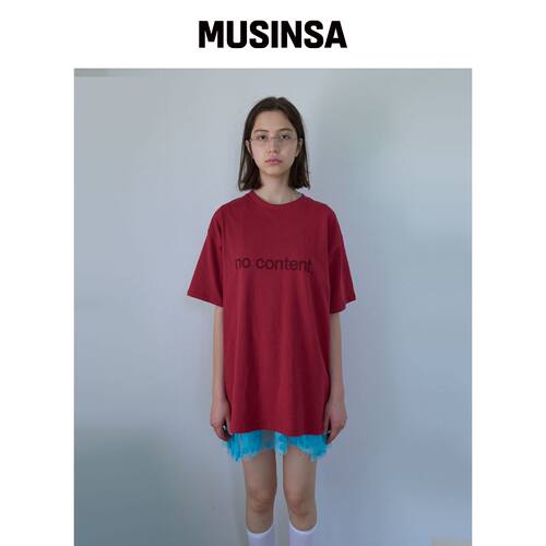 NOCONTENT 69. NOCONTENT T恤 _ RED MUSINSA韩国官网直邮进口