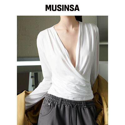 PROJECT WAVE 深V翻领T恤（5色） MUSINSA韩国官网直邮进口