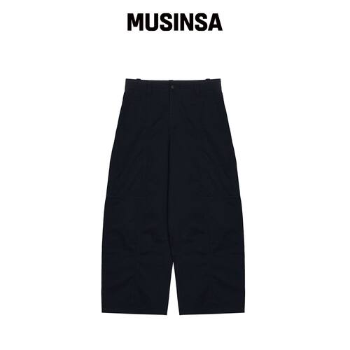 GRAIN DE BEAUTE LIGHT BARREL PANTS [海军蓝] 韩国官网直邮进口