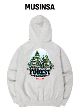 TRIPSHION SNOWY FOREST 图案连帽卫衣 - WHITE韩国官网直邮进口