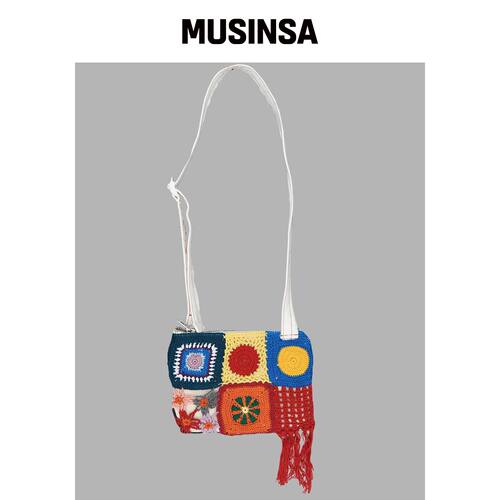 THEMUSEUMVISITOR 手工编织手拿包（芥末色）韩国官网直邮进口