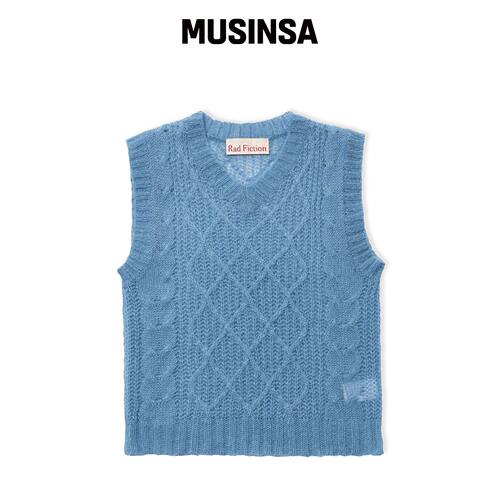 RAD FICTION DOHERTY FISHERMAN CABLE KNIT VES韩国官网直邮进口
