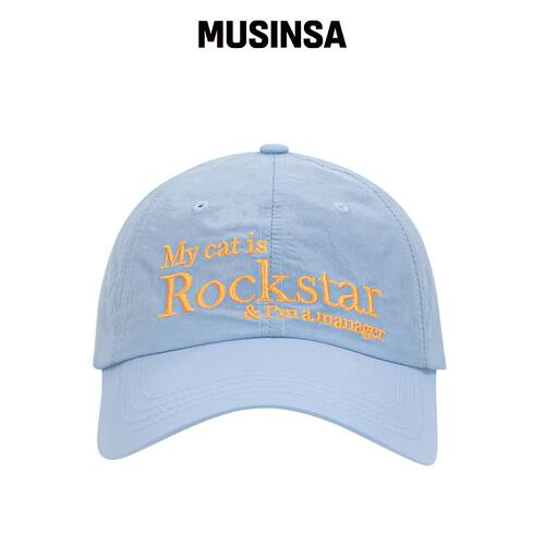 JOEGUSH Rockstar cat 尼龙帽子（天蓝色） MUSI韩国官网直邮进口