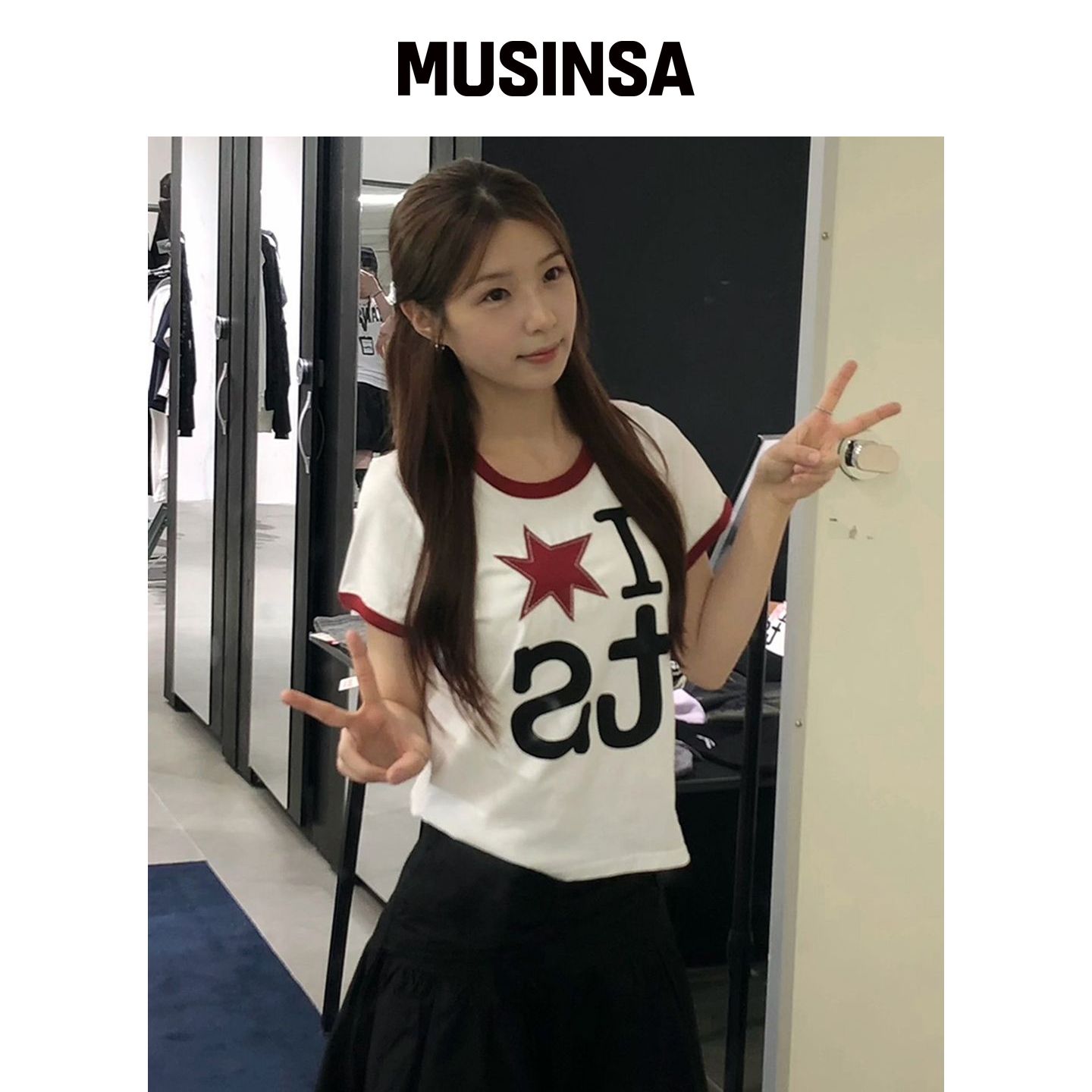 TANSANMAGNESIUM RINGER T恤 (WHITE) MUSINSA韩国官网直邮进口图片