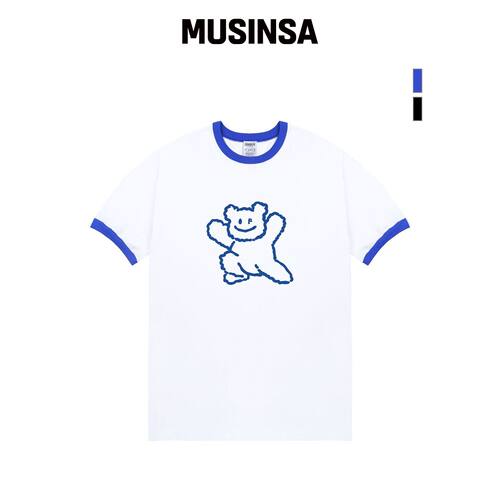 GRAVER [UNISEX]大号熊笑脸短袖T恤_2色 MUSINSA韩国直邮官方正品