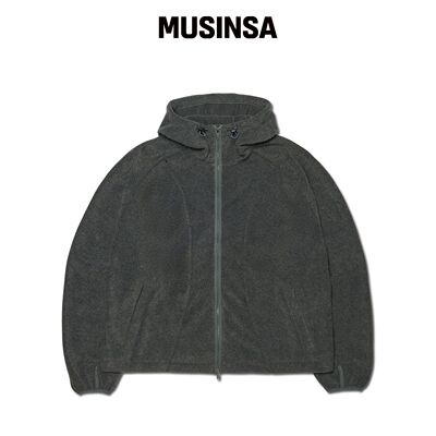 NOMANUAL BOUND SHELL FLEECE - 炭灰色 MUSINSA韩国官网直邮进口