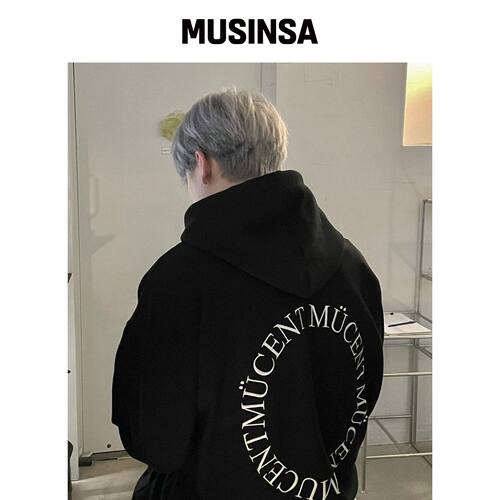 MUCENT 圆形背面LOGO连帽卫衣（3 KOLOR） MUSIN韩国官网直邮进口