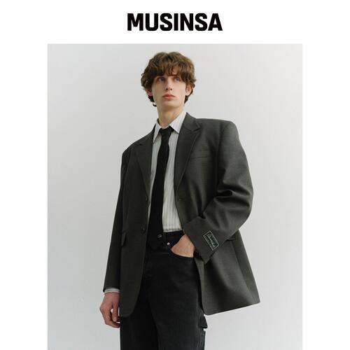 DUNST FOR MEN 宽松羊毛西装外套_男女通用_UDJA韩国官网直邮进口