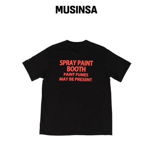 STAFFONLY PAINT BOOTH TEE (黑色)韩国官网直邮进口MUSINSA