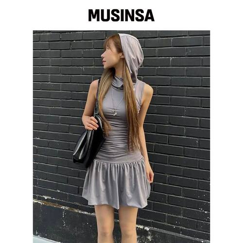 FLAREUP 连帽高领裙 (FL-155_Gray) MUSINSA韩国官网直邮进口