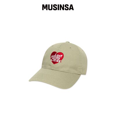 LMC HEART LOGO 6PANEL CAP 沙色 MUSINSA韩国官网直邮进口