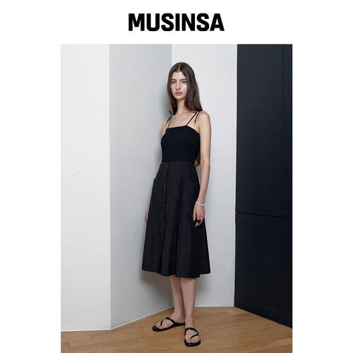 PUBLICKA X AIRE DRESS 黑色韩国官网直邮进口MUSINSA