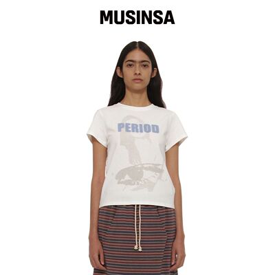 PARTIMENTO WOMEN PERIOE 印花T恤_白色 MUSINSA韩国官网直邮进口