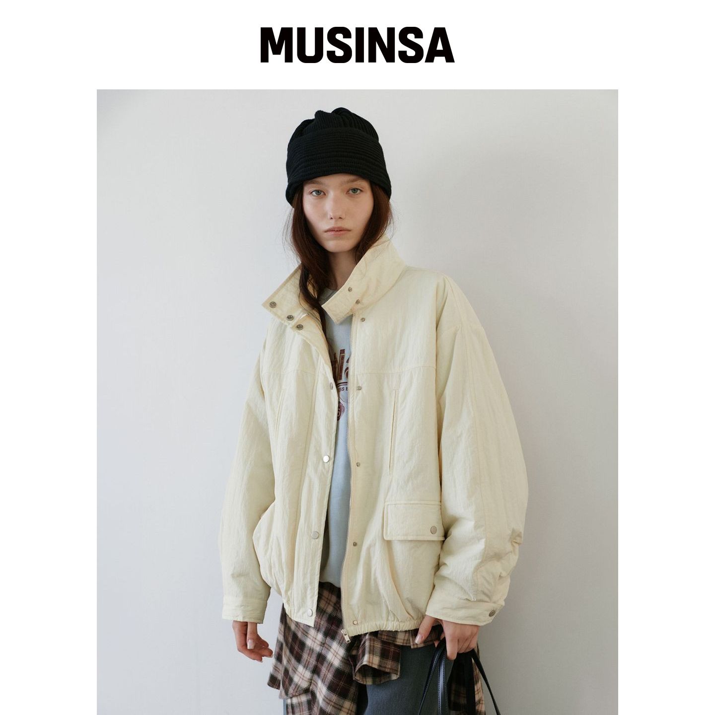 URAGO 棉服秋季加厚设计感休闲外套时尚MUSINSA韩国官网直邮进口