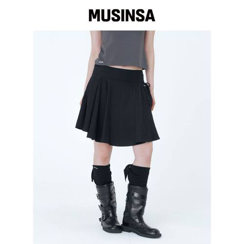 MISEKI SEOUL Draped side pocket midi skirt 韩国官网直邮进口