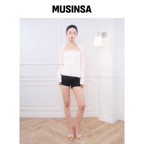 BELLIALEU COTTON BASIC BOLERO-婴儿粉 MUSINSA韩国官网直邮进口
