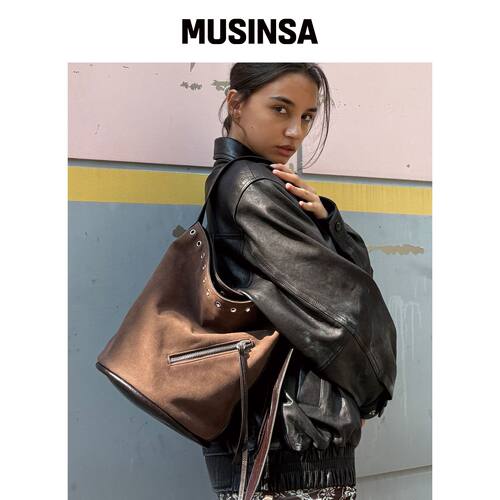 YEOMIM beaker bag (suede brown) MUSINSA韩国官网直邮进口