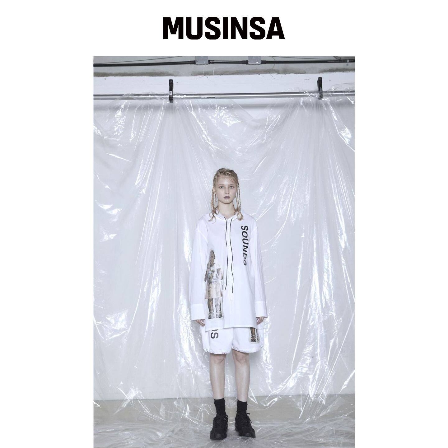 BMUETTE 街头画廊连帽衫 WOMEN WHITE 衬衫 MUSI韩国官网直邮进口