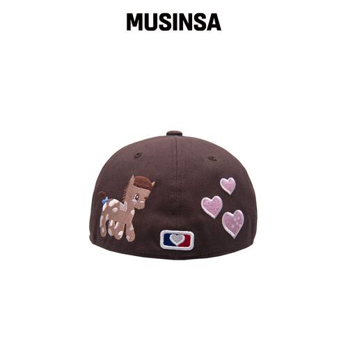 THEMUSEUMVISITOR 刺绣帽棕色复古帽子MUSINSA韩国直邮官方正品