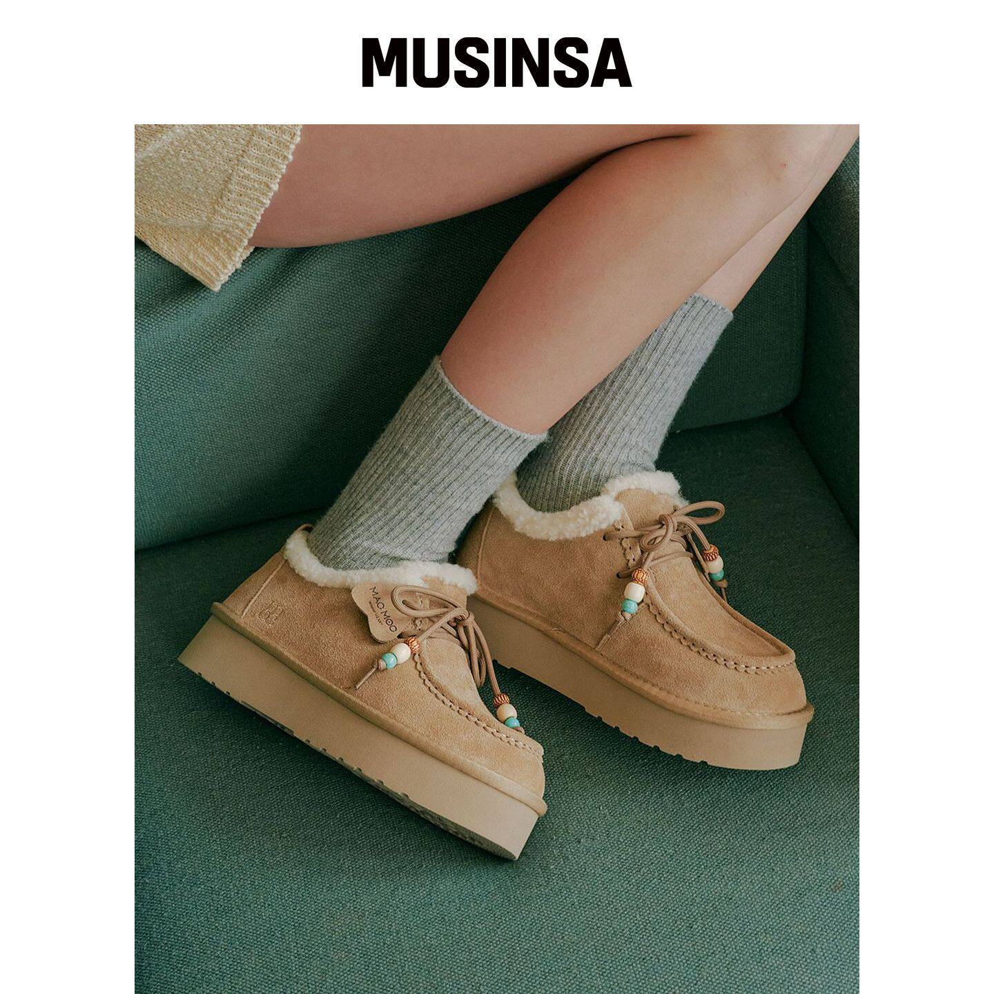 MAC MOC DOONGSIL 珠饰爱心挂件 防寒厚底 UGG _韩国官网直邮进口