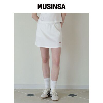 TTUDEMENT 50s刺绣迷你裤裙_白色 MUSINSA韩国官网直邮进口