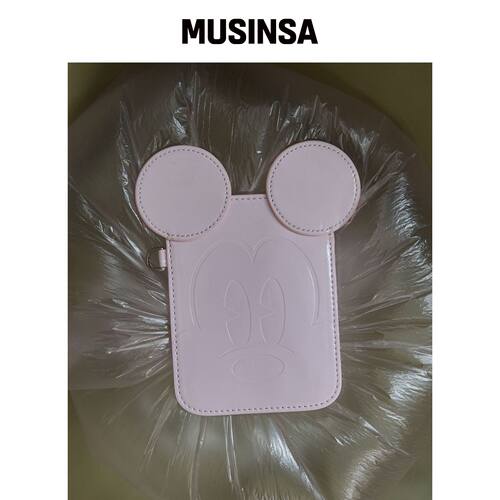 FUNFROMFUN 米奇卡片夹，粉彩粉色 MUSINSA韩国直邮官方正品