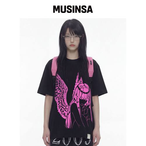 GRAVER [UNISEX]HALO 短袖T恤_黑色 MUSINSA韩国直邮官方正品